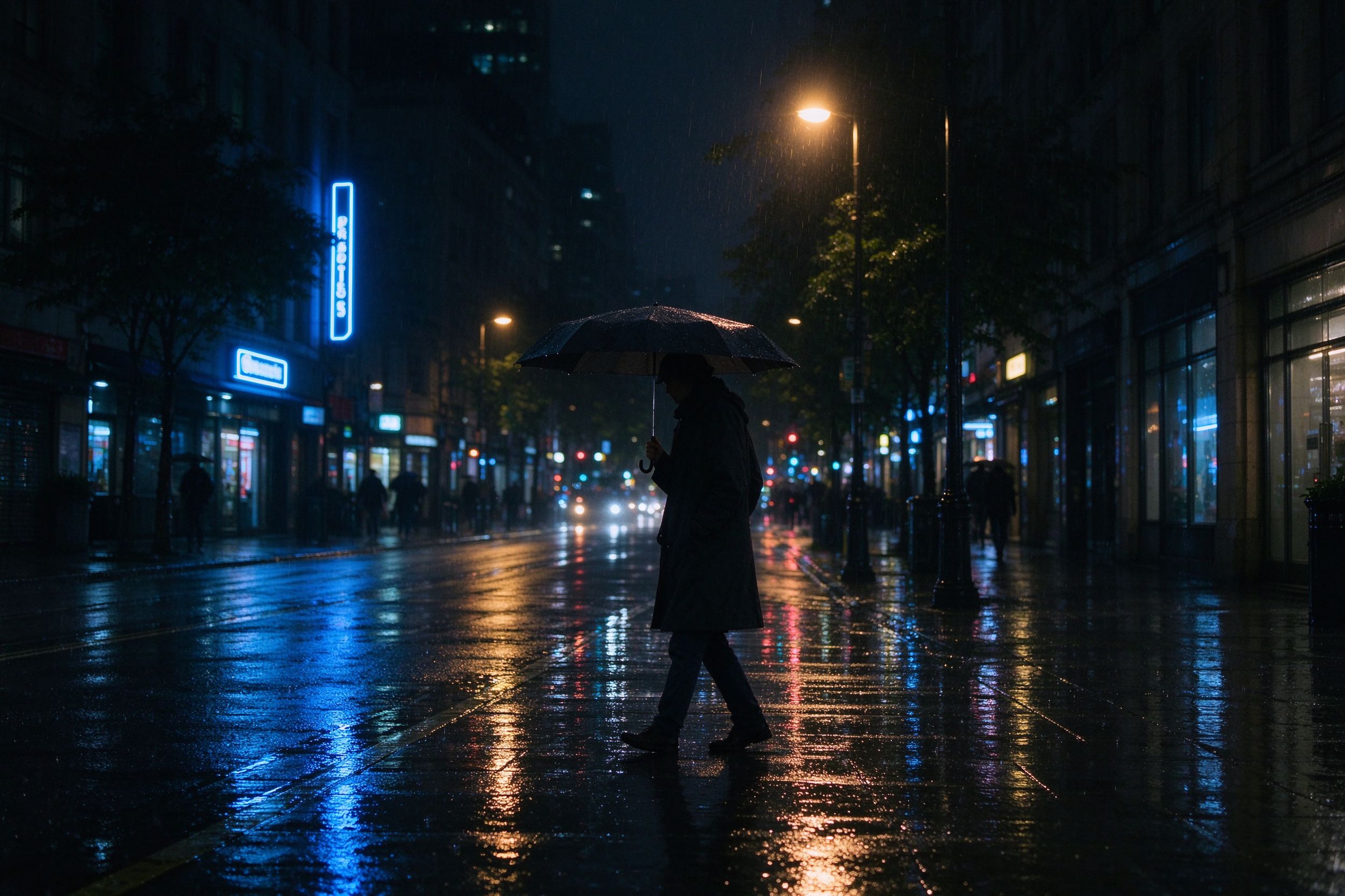 雨夜的街